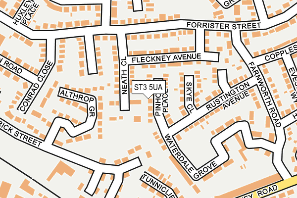 ST3 5UA map - OS OpenMap – Local (Ordnance Survey)