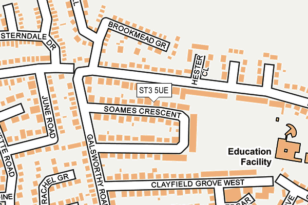 ST3 5UE map - OS OpenMap – Local (Ordnance Survey)