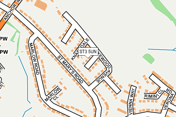 ST3 5UN map - OS OpenMap – Local (Ordnance Survey)