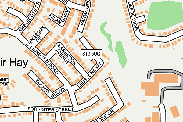 ST3 5UQ map - OS OpenMap – Local (Ordnance Survey)