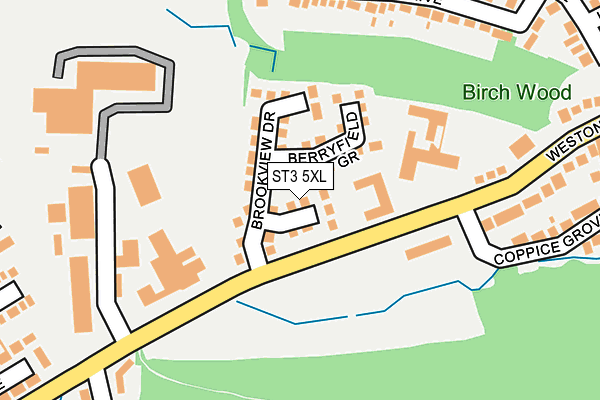 ST3 5XL map - OS OpenMap – Local (Ordnance Survey)