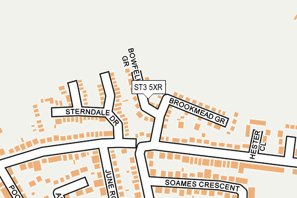 ST3 5XR map - OS OpenMap – Local (Ordnance Survey)