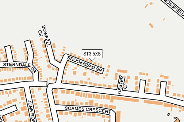 ST3 5XS map - OS OpenMap – Local (Ordnance Survey)