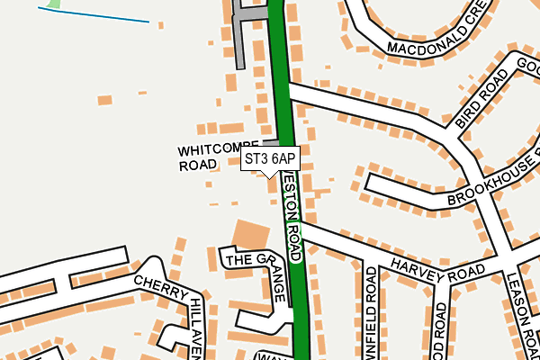 ST3 6AP map - OS OpenMap – Local (Ordnance Survey)