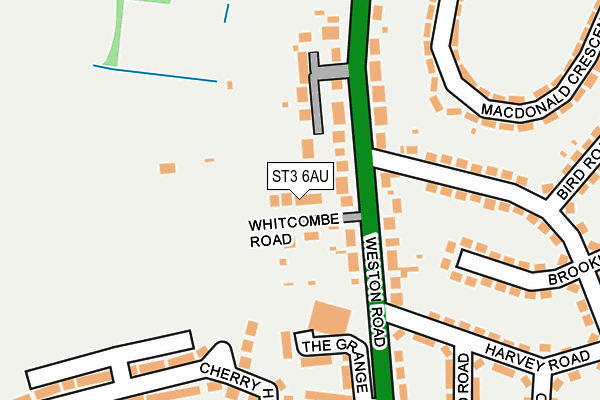 ST3 6AU map - OS OpenMap – Local (Ordnance Survey)