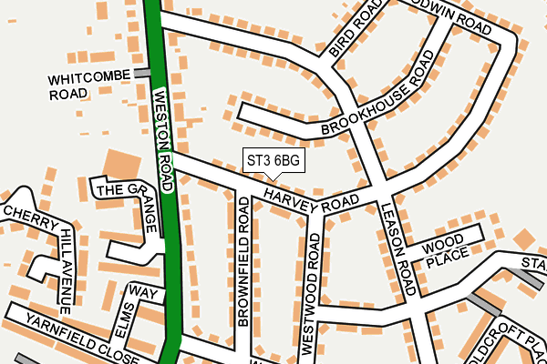 ST3 6BG map - OS OpenMap – Local (Ordnance Survey)