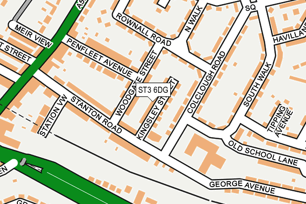 ST3 6DG map - OS OpenMap – Local (Ordnance Survey)