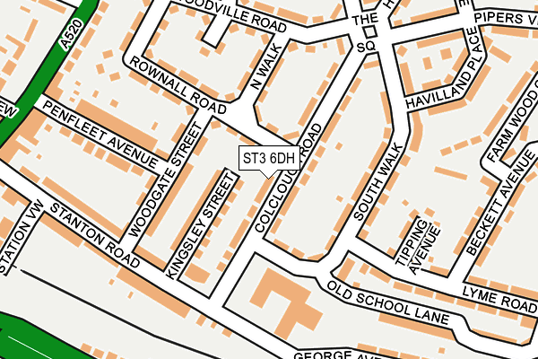 ST3 6DH map - OS OpenMap – Local (Ordnance Survey)