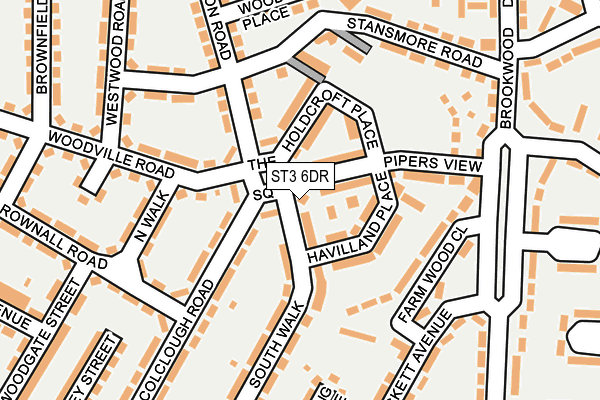 ST3 6DR map - OS OpenMap – Local (Ordnance Survey)