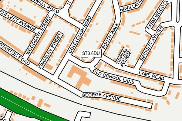 ST3 6DU map - OS OpenMap – Local (Ordnance Survey)