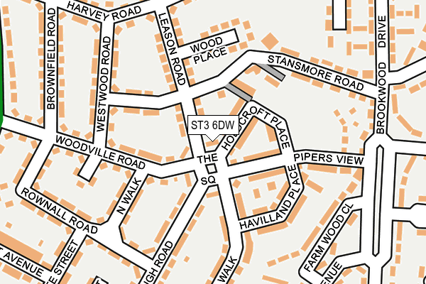 ST3 6DW map - OS OpenMap – Local (Ordnance Survey)