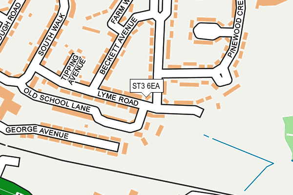 ST3 6EA map - OS OpenMap – Local (Ordnance Survey)