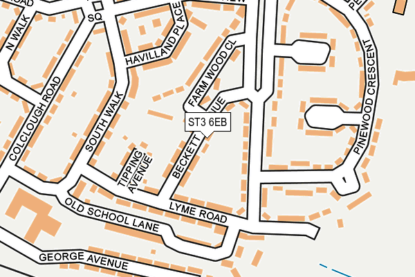 ST3 6EB map - OS OpenMap – Local (Ordnance Survey)