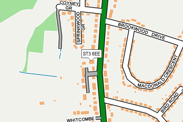 ST3 6EE map - OS OpenMap – Local (Ordnance Survey)