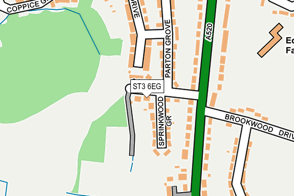 ST3 6EG map - OS OpenMap – Local (Ordnance Survey)