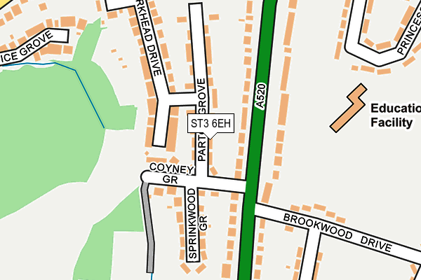 ST3 6EH map - OS OpenMap – Local (Ordnance Survey)