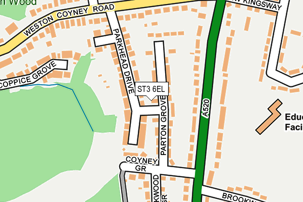 ST3 6EL map - OS OpenMap – Local (Ordnance Survey)