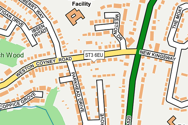 ST3 6EU map - OS OpenMap – Local (Ordnance Survey)