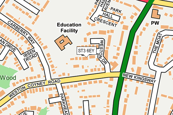 ST3 6EY map - OS OpenMap – Local (Ordnance Survey)