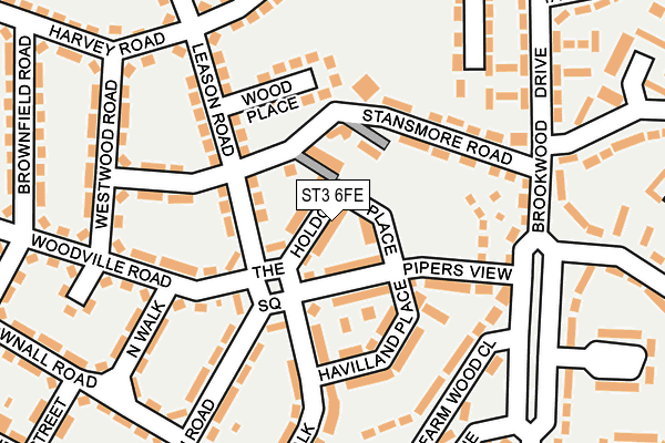 ST3 6FE map - OS OpenMap – Local (Ordnance Survey)