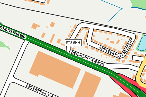 ST3 6HH map - OS OpenMap – Local (Ordnance Survey)