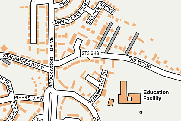 ST3 6HS map - OS OpenMap – Local (Ordnance Survey)