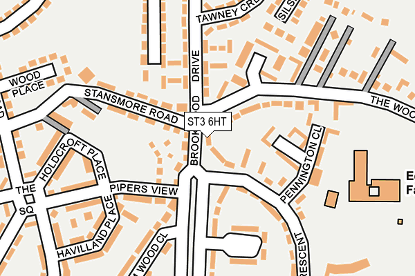 ST3 6HT map - OS OpenMap – Local (Ordnance Survey)