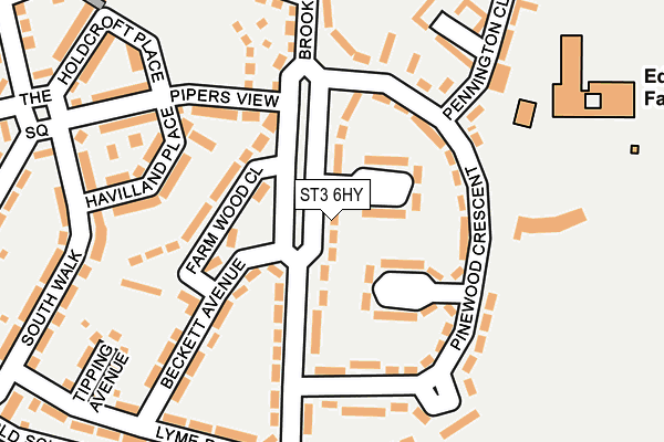 ST3 6HY map - OS OpenMap – Local (Ordnance Survey)