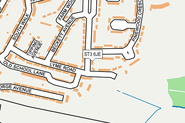 ST3 6JE map - OS OpenMap – Local (Ordnance Survey)