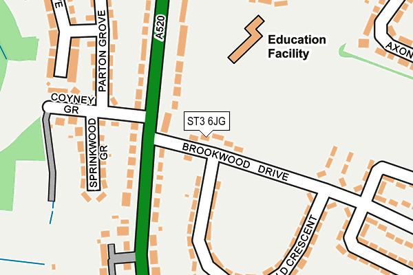 ST3 6JG map - OS OpenMap – Local (Ordnance Survey)