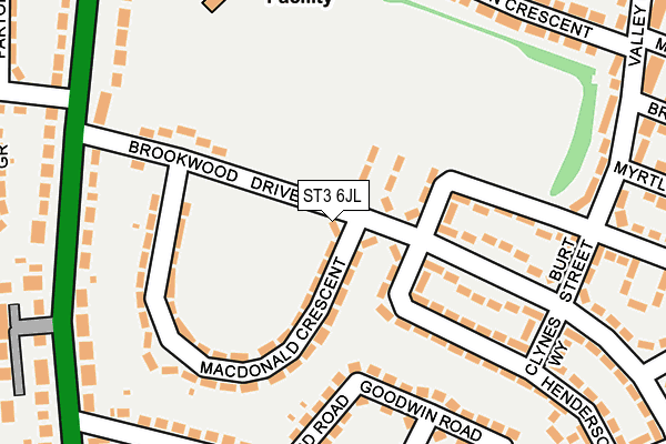 ST3 6JL map - OS OpenMap – Local (Ordnance Survey)