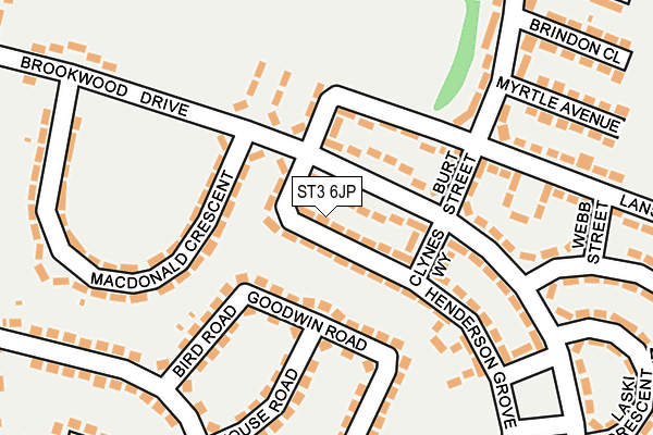 ST3 6JP map - OS OpenMap – Local (Ordnance Survey)