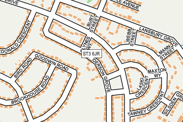 ST3 6JR map - OS OpenMap – Local (Ordnance Survey)