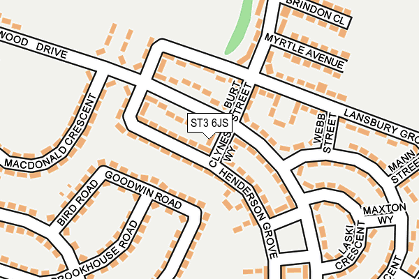 ST3 6JS map - OS OpenMap – Local (Ordnance Survey)