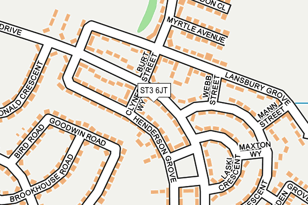 ST3 6JT map - OS OpenMap – Local (Ordnance Survey)