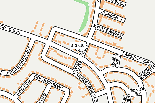 ST3 6JU map - OS OpenMap – Local (Ordnance Survey)