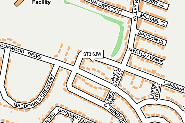 ST3 6JW map - OS OpenMap – Local (Ordnance Survey)