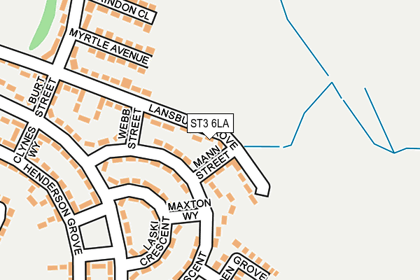 ST3 6LA map - OS OpenMap – Local (Ordnance Survey)