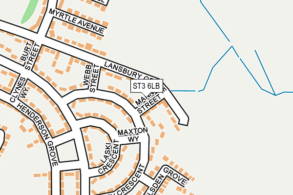 ST3 6LB map - OS OpenMap – Local (Ordnance Survey)