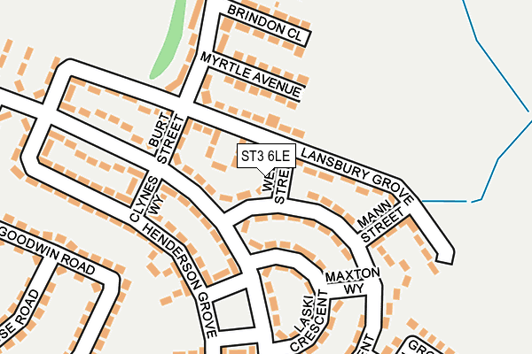 ST3 6LE map - OS OpenMap – Local (Ordnance Survey)