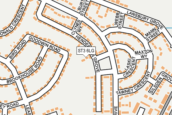 ST3 6LG map - OS OpenMap – Local (Ordnance Survey)