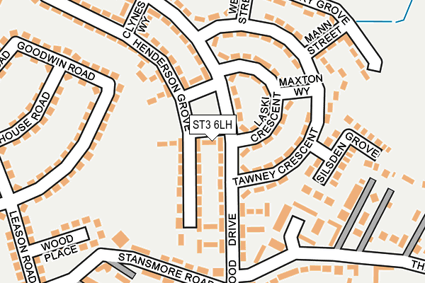 ST3 6LH map - OS OpenMap – Local (Ordnance Survey)