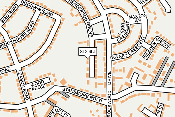 ST3 6LJ map - OS OpenMap – Local (Ordnance Survey)