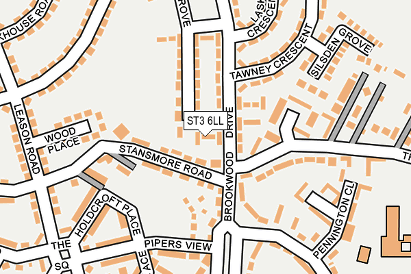 ST3 6LL map - OS OpenMap – Local (Ordnance Survey)