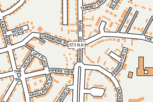 ST3 6LN map - OS OpenMap – Local (Ordnance Survey)