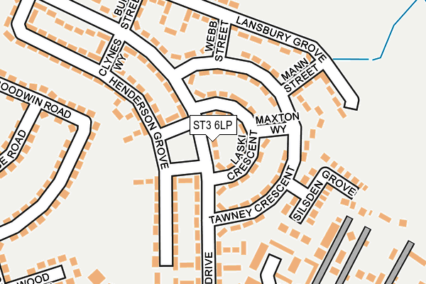 ST3 6LP map - OS OpenMap – Local (Ordnance Survey)