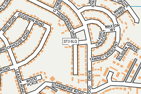 ST3 6LQ map - OS OpenMap – Local (Ordnance Survey)