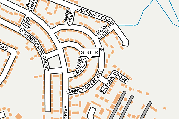 ST3 6LR map - OS OpenMap – Local (Ordnance Survey)