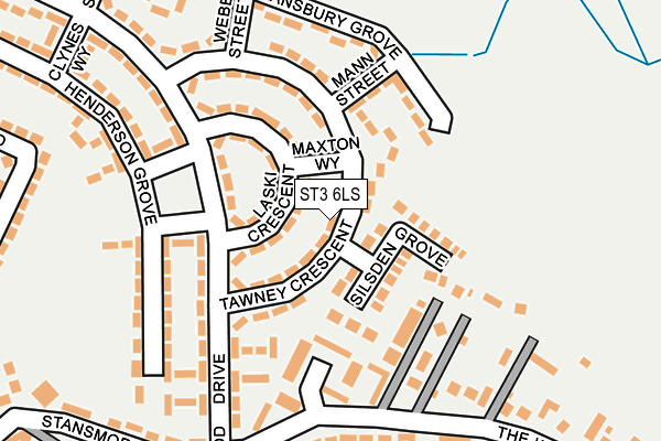 ST3 6LS map - OS OpenMap – Local (Ordnance Survey)