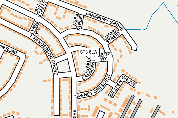 ST3 6LW map - OS OpenMap – Local (Ordnance Survey)